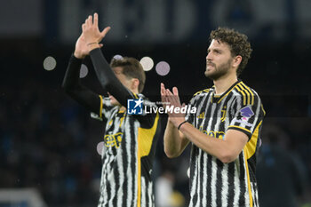 2024-03-03 - Manuel Locatelli of Juventus FC and Federico Chiesa of Juventus FC greet their fans during the Serie A Match between SSC Napoli vs Juventus FC at Diego Armando Maradona Stadium - SSC NAPOLI VS JUVENTUS FC - ITALIAN SERIE A - SOCCER