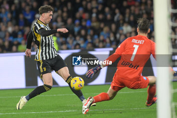 2024-03-03 - Dusan Vlahovic of Juventus FC in action during the Serie A Match between SSC Napoli vs Juventus FC at Diego Armando Maradona Stadium - SSC NAPOLI VS JUVENTUS FC - ITALIAN SERIE A - SOCCER