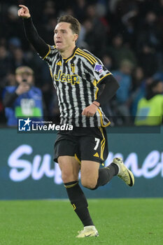 2024-03-03 - Federico Chiesa of Juventus FC celebrates after scoring goal during the Serie A Match between SSC Napoli vs Juventus FC at Diego Armando Maradona Stadium - SSC NAPOLI VS JUVENTUS FC - ITALIAN SERIE A - SOCCER