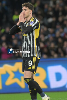 2024-03-03 - Dusan Vlahovic of Juventus FC he seems disappointed during the Serie A Match between SSC Napoli vs Juventus FC at Diego Armando Maradona Stadium - SSC NAPOLI VS JUVENTUS FC - ITALIAN SERIE A - SOCCER