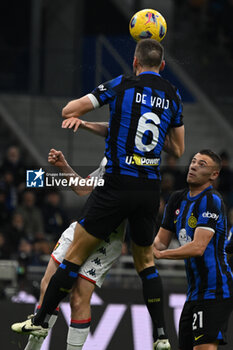 2024-03-04 - Stefan de Vrij of FC Inter during the Italian Serie A football match between Inter FC Internazionale and Genoa CFC on 4 of March 2024 at Giuseppe Meazza San Siro Siro stadium in Milan, Italy. Photo Tiziano Ballabio - INTER - FC INTERNAZIONALE VS GENOA CFC - ITALIAN SERIE A - SOCCER