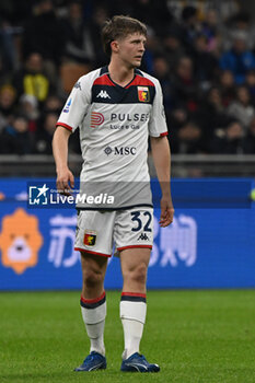 2024-03-04 - Morten Frendrup of FC Inter during the Italian Serie A football match between Inter FC Internazionale and Genoa CFC on 4 of March 2024 at Giuseppe Meazza San Siro Siro stadium in Milan, Italy. Photo Tiziano Ballabio - INTER - FC INTERNAZIONALE VS GENOA CFC - ITALIAN SERIE A - SOCCER