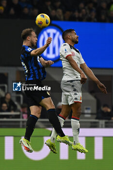 2024-03-04 - Carlos Augusto of FC Inter during the Italian Serie A football match between Inter FC Internazionale and Genoa CFC on 4 of March 2024 at Giuseppe Meazza San Siro Siro stadium in Milan, Italy. Photo Tiziano Ballabio - INTER - FC INTERNAZIONALE VS GENOA CFC - ITALIAN SERIE A - SOCCER