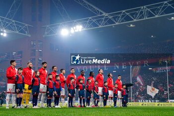 2024-01-09 - AC Monza line up during the Italian championship Serie A football match between Genoa CFC and AC Monza on March 9, 2024 at Stade Luigi-Ferraris in Genoa, Italy - FOOTBALL - ITALIAN CHAMP - GENOA V MONZA - ITALIAN SERIE A - SOCCER