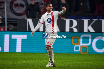 2024-01-13 - Armando Izzo (AC Monza) win celebrate during the Italian championship Serie A football match between Genoa CFC and AC Monza on March 9, 2024 at Stade Luigi-Ferraris in Genoa, Italy - FOOTBALL - ITALIAN CHAMP - GENOA V MONZA - ITALIAN SERIE A - SOCCER