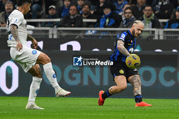 2024-03-17 - Federico Dimarco of FC Inter during the Italian Serie A football match between Inter FC Internazionale and SSC Napoli on 17 of March 2024 at Giuseppe Meazza San Siro Siro stadium in Milan, Italy. Photo Tiziano Ballabio - INTER - FC INTERNAZIONALE VS SSC NAPOLI - ITALIAN SERIE A - SOCCER