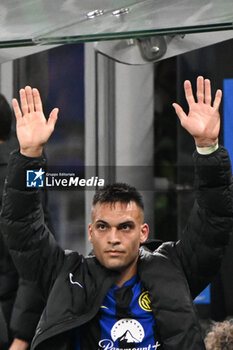 2024-03-17 - Lautaro Martinez of FC Internazionale greeting the supporters at the end of the match after the Italian Serie A football match between Inter FC Internazionale and SSC Napoli on 17 of March 2024 at Giuseppe Meazza San Siro Siro stadium in Milan, Italy. Photo Tiziano Ballabio - INTER - FC INTERNAZIONALE VS SSC NAPOLI - ITALIAN SERIE A - SOCCER