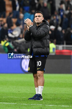 2024-03-17 - Lautaro Martinez of FC Internazionale greeting the supporters at the end of the match after the Italian Serie A football match between Inter FC Internazionale and SSC Napoli on 17 of March 2024 at Giuseppe Meazza San Siro Siro stadium in Milan, Italy. Photo Tiziano Ballabio - INTER - FC INTERNAZIONALE VS SSC NAPOLI - ITALIAN SERIE A - SOCCER