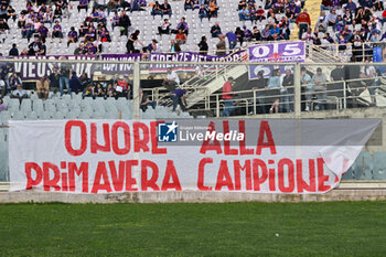 2024-04-15 - A banner for the victory of Coppa Italia Primavera - ACF FIORENTINA VS GENOA CFC - ITALIAN SERIE A - SOCCER