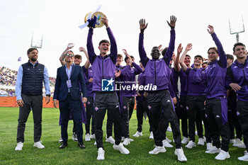 2024-04-15 - ACF Fiorentina Primavera team celebrate the victory of Coppa Italia Primavera - ACF FIORENTINA VS GENOA CFC - ITALIAN SERIE A - SOCCER