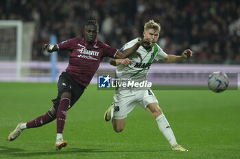 2024-04-05 - Lassana Coulibaly of US Salernitana 1919 competes for the ball with Kristian Thorstvedt of U.S. Sassuolo during Serie A between US Salernitana 1919 vs US Sassuolo at Arechi Stadium - US SALERNITANA VS US SASSUOLO - ITALIAN SERIE A - SOCCER