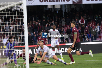 2024-04-21 - Cristian Kouame of ACF Fiorentina scores goal 0-1 during the Serie A Match Between US Salernitana 1919 vs AC at Arechi Stadium - US SALERNITANA VS ACF FIORENTINA - ITALIAN SERIE A - SOCCER