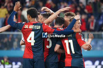 2024-04-29 - Serie A, day 34, Stadio Ferraris, Genova, Genoa - Cagliari, in the photo: exultation Genoa - GENOA CFC VS CAGLIARI CALCIO - ITALIAN SERIE A - SOCCER