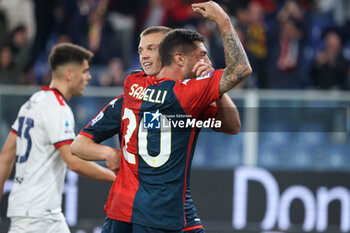 2024-04-29 - Serie A, day 34, Stadio Ferraris, Genova, Genoa - Cagliari, in the photo: Gudmundsson and Sabelli - GENOA CFC VS CAGLIARI CALCIO - ITALIAN SERIE A - SOCCER