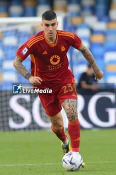 2024-04-28 - Gianluca Mancini of AS Roma in action during the Serie A Match between SSC Napoli vs AS Roma at Diego Armando Maradona Stadium - SSC NAPOLI VS AS ROMA - ITALIAN SERIE A - SOCCER
