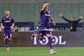 2024-05-17 - ACF Fiorentina's defender Cristiano Biraghi celebrates after scoring a goal - ACF FIORENTINA VS SSC NAPOLI - ITALIAN SERIE A - SOCCER