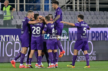 2024-05-17 - ACF Fiorentina's players celebrate after a goal - ACF FIORENTINA VS SSC NAPOLI - ITALIAN SERIE A - SOCCER