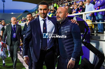 2024-05-13 - The head coach Raffaele Palladino (AC Monza) and The head coach Vincenzo Italiano (ACF Fiorentina) during the Italian championship Serie A football match between ACF Fiorentina and AC Monza on May 13, 2024 at the Artemio Franchi stadium in Florence, Italy - FOOTBALL - ITALIAN CHAMP - FIORENTINA V MONZA - ITALIAN SERIE A - SOCCER