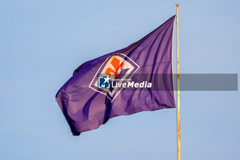 2024-05-13 - ACF Fiorentina flag during the Italian championship Serie A football match between ACF Fiorentina and AC Monza on May 13, 2024 at the Artemio Franchi stadium in Florence, Italy - FOOTBALL - ITALIAN CHAMP - FIORENTINA V MONZA - ITALIAN SERIE A - SOCCER