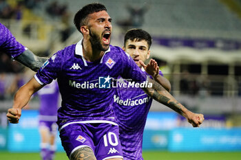 2024-05-13 - Nicolas Gonzalez (ACF Fiorentina) celebrates the goal during the Italian championship Serie A football match between ACF Fiorentina and AC Monza on May 13, 2024 at the Artemio Franchi stadium in Florence, Italy - FOOTBALL - ITALIAN CHAMP - FIORENTINA V MONZA - ITALIAN SERIE A - SOCCER