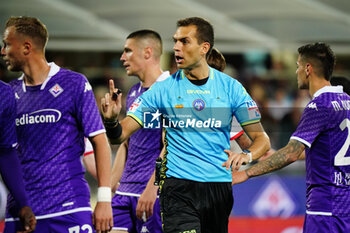 2024-05-13 - Luca Zufferli (Referee) during the Italian championship Serie A football match between ACF Fiorentina and AC Monza on May 13, 2024 at the Artemio Franchi stadium in Florence, Italy - FOOTBALL - ITALIAN CHAMP - FIORENTINA V MONZA - ITALIAN SERIE A - SOCCER