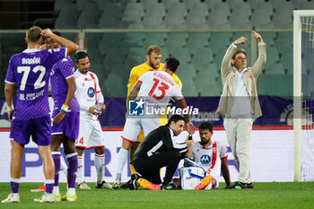 2024-05-13 - Pablo Mari (AC Monza) injury during the Italian championship Serie A football match between ACF Fiorentina and AC Monza on May 13, 2024 at the Artemio Franchi stadium in Florence, Italy - FOOTBALL - ITALIAN CHAMP - FIORENTINA V MONZA - ITALIAN SERIE A - SOCCER