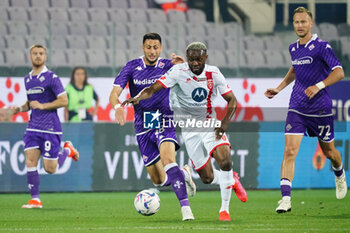 2024-05-13 - Jean-Daniel Akpa-Akpro (AC Monza) and Rolando Mandragora (ACF Fiorentina) during the Italian championship Serie A football match between ACF Fiorentina and AC Monza on May 13, 2024 at the Artemio Franchi stadium in Florence, Italy - FOOTBALL - ITALIAN CHAMP - FIORENTINA V MONZA - ITALIAN SERIE A - SOCCER