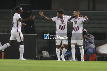 2024-09-20 - Antonio Sanabria of Torino FC0 celebrates after scoring during Hellas Verona FC vs Torino FC , 5° Serie A Enilive 2024-25 game at Marcantonio Bentegodi Stadium in Verona (VR), Italy, on September 20, 2024. - HELLAS VERONA FC VS TORINO FC - ITALIAN SERIE A - SOCCER