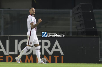 2024-09-20 - Antonio Sanabria of Torino FC0 celebrates after scoring during Hellas Verona FC vs Torino FC , 5° Serie A Enilive 2024-25 game at Marcantonio Bentegodi Stadium in Verona (VR), Italy, on September 20, 2024. - HELLAS VERONA FC VS TORINO FC - ITALIAN SERIE A - SOCCER