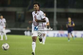 2024-09-20 - Valentino Lazaro of Torino FC play the ball during Hellas Verona FC vs Torino FC , 5° Serie A Enilive 2024-25 game at Marcantonio Bentegodi Stadium in Verona (VR), Italy, on September 20, 2024. - HELLAS VERONA FC VS TORINO FC - ITALIAN SERIE A - SOCCER