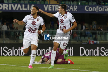 2024-09-20 - Ché Adams of Torino FC celebrates after scoring during Hellas Verona FC vs Torino FC , 5° Serie A Enilive 2024-25 game at Marcantonio Bentegodi Stadium in Verona (VR), Italy, on September 20, 2024. - HELLAS VERONA FC VS TORINO FC - ITALIAN SERIE A - SOCCER