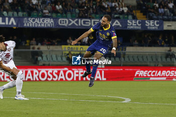 2024-09-20 - Grigoris Kastanos  of Hellas Verona FC scores a goal during Hellas Verona FC vs Torino FC , 5° Serie A Enilive 2024-25 game at Marcantonio Bentegodi Stadium in Verona (VR), Italy, on September 20, 2024. - HELLAS VERONA FC VS TORINO FC - ITALIAN SERIE A - SOCCER