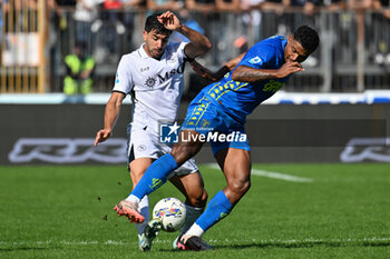 2024-10-20 - Empoli FC's midfielder Tino Anjorin against SSC Napoli's forward Giovanni Simeone - EMPOLI FC VS SSC NAPOLI - ITALIAN SERIE A - SOCCER