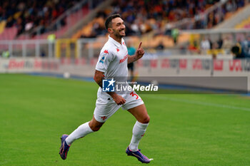 2024-10-20 - Danilo Cataldi of Fiorentina celebrates after scoring a goal - US LECCE VS ACF FIORENTINA - ITALIAN SERIE A - SOCCER