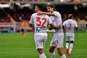 2024-10-20 - Danilo Cataldi of Fiorentina celebrates after scoring a goal with Andrea Colpani of Fiorentina - US LECCE VS ACF FIORENTINA - ITALIAN SERIE A - SOCCER