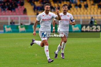 2024-10-20 - Danilo Cataldi of Fiorentina celebrates after scoring a goal - US LECCE VS ACF FIORENTINA - ITALIAN SERIE A - SOCCER