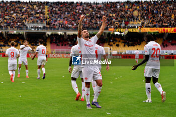 2024-10-20 - Danilo Cataldi of Fiorentina celebrates after scoring a goal - US LECCE VS ACF FIORENTINA - ITALIAN SERIE A - SOCCER