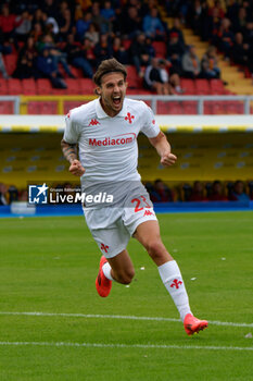 2024-10-20 - Andrea Colpani of Fiorentina celebrates after scoring a goal - US LECCE VS ACF FIORENTINA - ITALIAN SERIE A - SOCCER