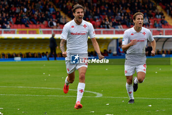 2024-10-20 - Andrea Colpani of Fiorentina celebrates after scoring a goal - US LECCE VS ACF FIORENTINA - ITALIAN SERIE A - SOCCER