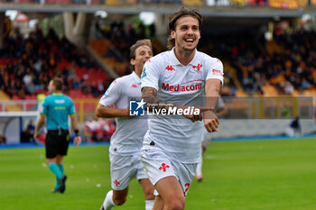 2024-10-20 - Andrea Colpani of Fiorentina celebrates after scoring a goal - US LECCE VS ACF FIORENTINA - ITALIAN SERIE A - SOCCER