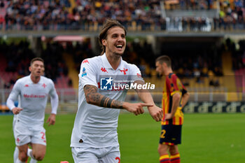 2024-10-20 - Andrea Colpani of Fiorentina celebrates after scoring a goal - US LECCE VS ACF FIORENTINA - ITALIAN SERIE A - SOCCER