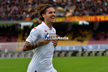 2024-10-20 - Andrea Colpani of Fiorentina celebrates after scoring a goal - US LECCE VS ACF FIORENTINA - ITALIAN SERIE A - SOCCER