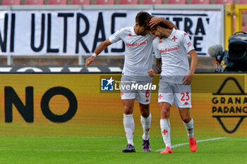 2024-10-20 - Andrea Colpani of Fiorentina celebrates after scoring a goal with Luca Ranieri of Fiorentina - US LECCE VS ACF FIORENTINA - ITALIAN SERIE A - SOCCER