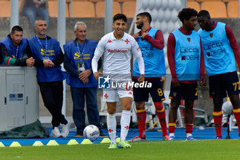 2024-10-20 - Fabiano Parisi of Fiorentina celebrates after scoring a goal - US LECCE VS ACF FIORENTINA - ITALIAN SERIE A - SOCCER