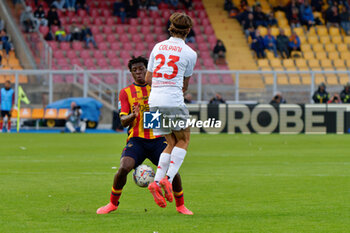 2024-10-20 - Patrick Dorgu of US Lecce in action against Andrea Colpani of Fiorentina - US LECCE VS ACF FIORENTINA - ITALIAN SERIE A - SOCCER