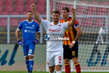 2024-10-20 - Lucas Beltran of Fiorentina celebrates after scoring a goal - US LECCE VS ACF FIORENTINA - ITALIAN SERIE A - SOCCER