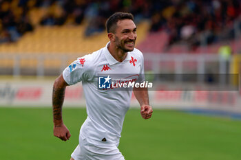 2024-10-20 - Danilo Cataldi of Fiorentina celebrates after scoring a goal - US LECCE VS ACF FIORENTINA - ITALIAN SERIE A - SOCCER