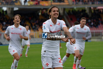 2024-10-20 - Andrea Colpani of Fiorentina celebrates after scoring a goal - US LECCE VS ACF FIORENTINA - ITALIAN SERIE A - SOCCER