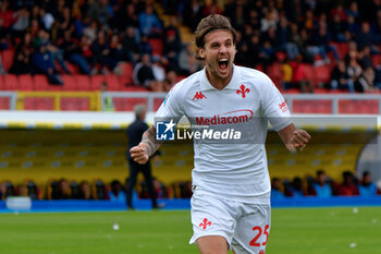 2024-10-20 - Andrea Colpani of Fiorentina celebrates after scoring a goal - US LECCE VS ACF FIORENTINA - ITALIAN SERIE A - SOCCER