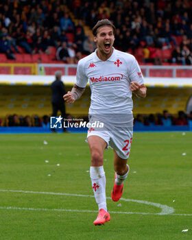 2024-10-20 - Andrea Colpani of Fiorentina celebrates after scoring a goal - US LECCE VS ACF FIORENTINA - ITALIAN SERIE A - SOCCER